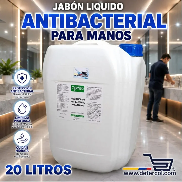 Jabón Líquido Antibacterial para Manos con pH Neutro 20L