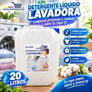 Detergente Líquido Lavadora 20 litros para Ropa Blanca y de Color
