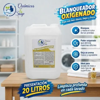 Blanqueador Oxigenado 35% Quitamanchas Ropa | Garrafa 20 Litros.