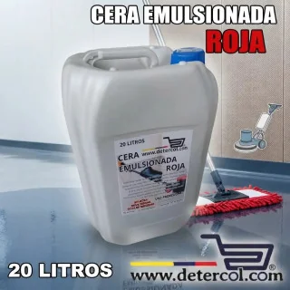 Cera emulsionada roja - Garrafa 20 litros.