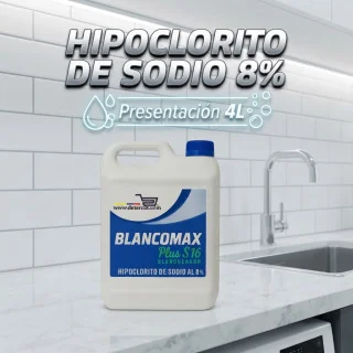 Hipoclorito de Sodio 8% Galón 4L | Desinfectante y Blanqueador