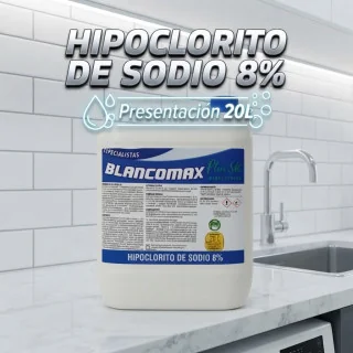 Hipoclorito de Sodio 8% Garrafa 20L | Desinfectante y Blanqueador