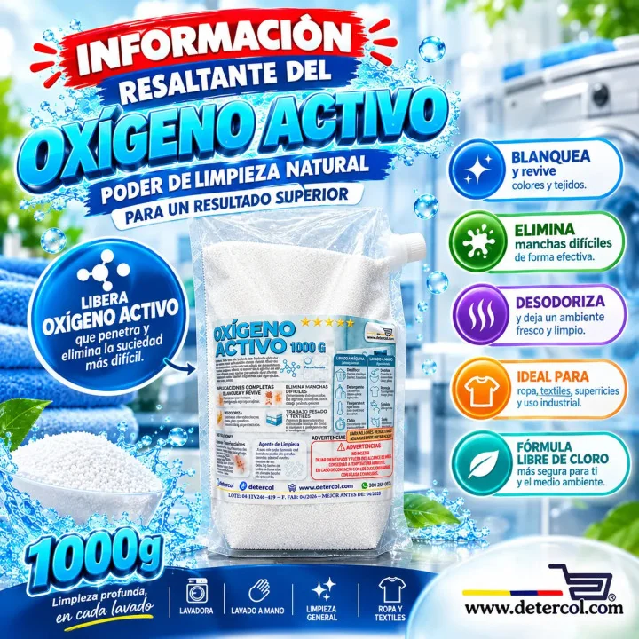 Percarbonato de sodio 1 kg | Blanqueador ecológico oxígeno activo