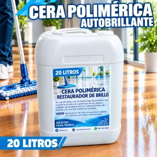 Cera Polimérica Pisos Galón 20L | Brillo Hogar e Industrial