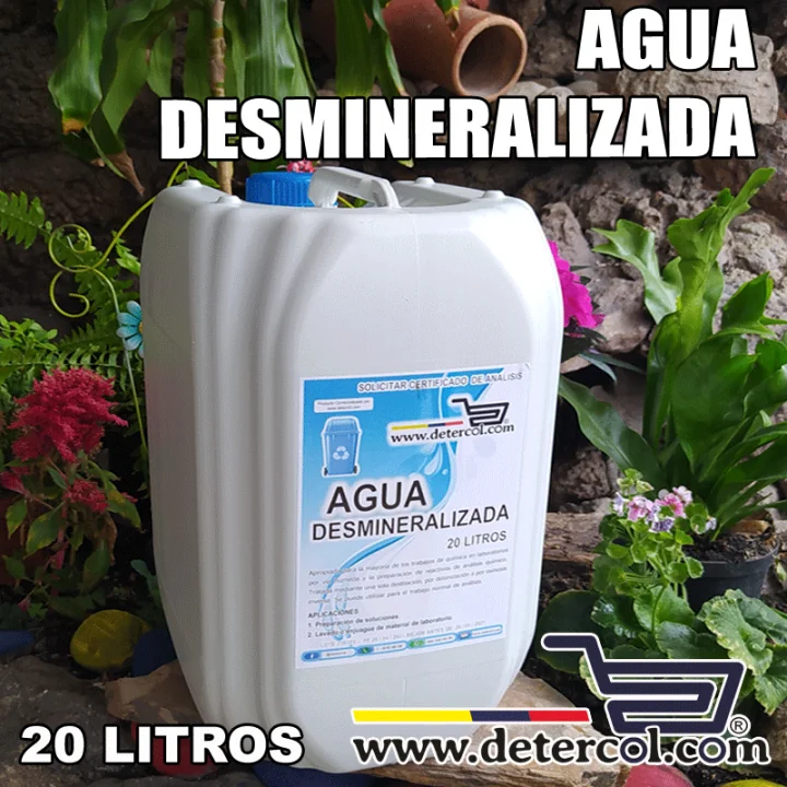 Agua Desmineralizada 20L | Grado Reactivo Tipo IV Industrial