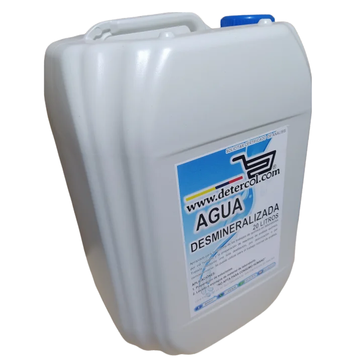 Agua Desmineralizada 20L | Grado Reactivo Tipo IV Industrial