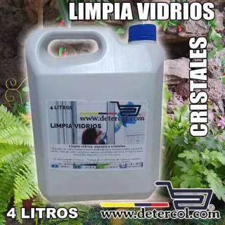 LIMPIA VIDRIOS, ESPEJOS Y CRISTALES GALON 4 LITROS