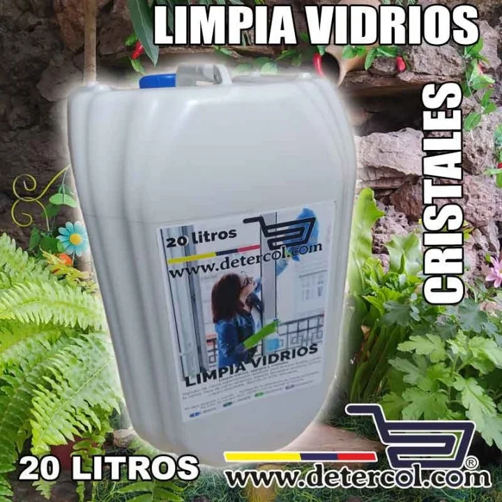 Limpia vidrios, espejos y cristales Garrafa por 20 litros.