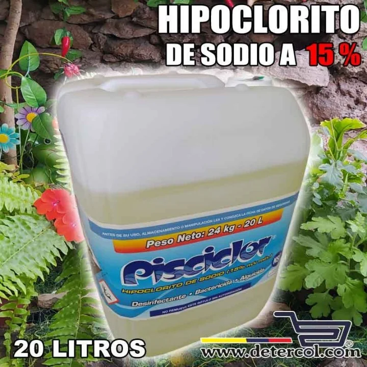 Hipoclorito de Sodio 15% 20L | Desinfectante y Blanqueador