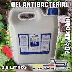 Gel antibacterial para manos galón por 3.8 litros.