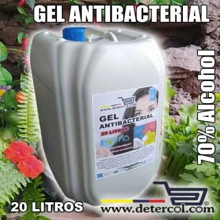 Gel antibacterial para manos garrafa por 20 litros