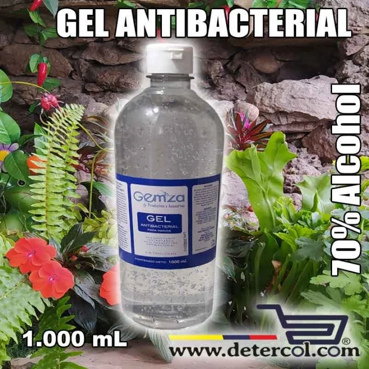 Gel antibacterial para manos por 1.000 mL, con válvula cremera.