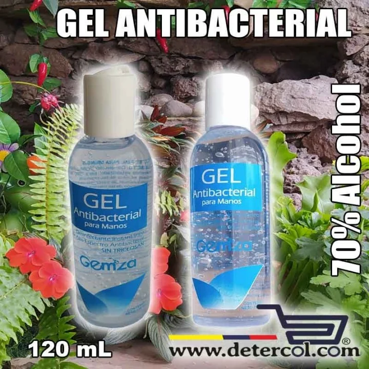 Gel antibacterial para manos por 120 ml, presentación personal.