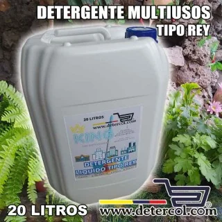 DETERGENTE LIQUIDO MULTIUSOS TIPO REY INDUSTRIAL GARRAFA 20 LITROS.