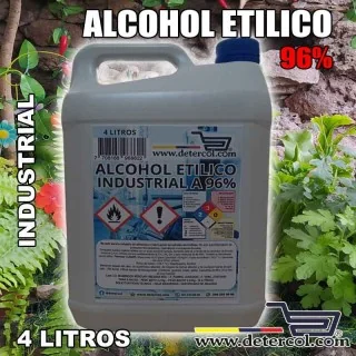 Alcohol Etílico Industrial 96% 4L | Limpieza y Chimeneas