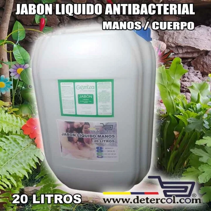 Jabón liquido antibacterial para manos garrafa 20 litros