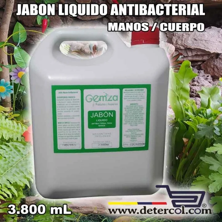 Jabón liquido antibacterial para manos galón 3.8 litros