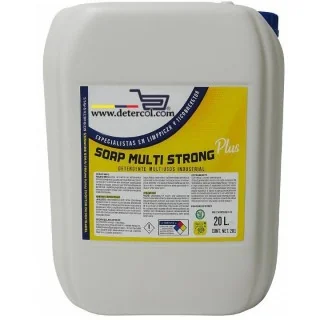 Detergente liquido multiusos multistrong garrafa por 20 litros.