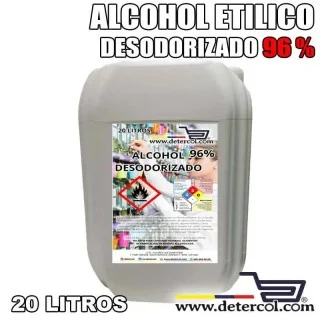 Alcohol Etílico Desodorizado 96% 20L | Uso Profesional