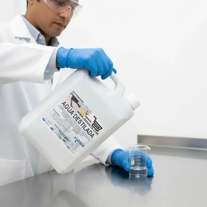 Agua destilada grado reactivo tipo II – Pureza y seguridad 4L