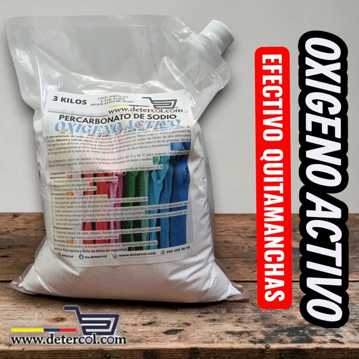 Percarbonato de sodio 3 kg | Blanqueador ecológico y multiusos