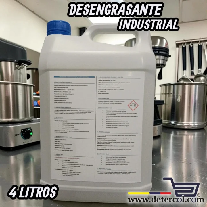 Desengrasante Industrial 4 Litros Multiusos | Fórmula Potente Contra la Grasa