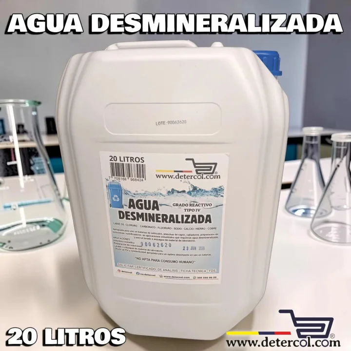 gua Desmineralizada 20 Litros | Alta Pureza para Uso Industrial y Técnico