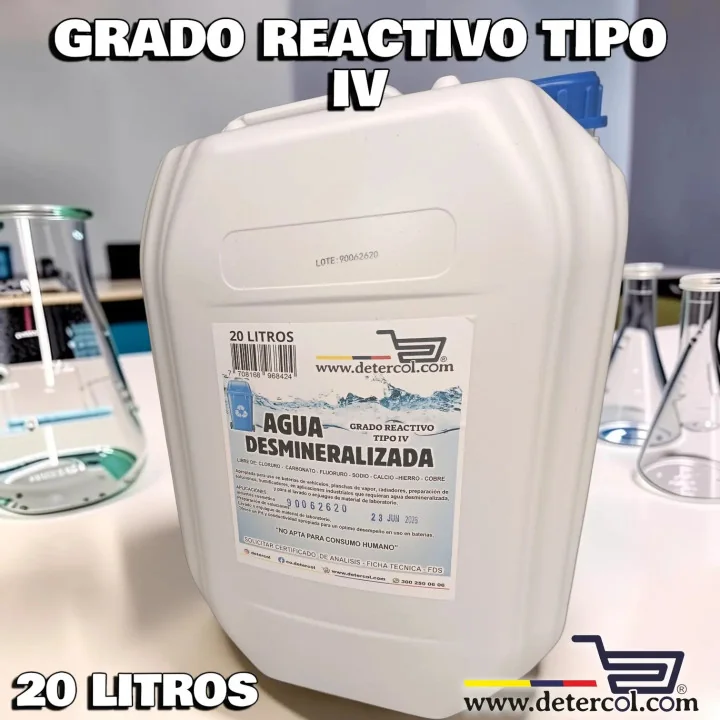 Agua Desmineralizada Industrial 20 Litros | Calidad Superior Garantizada