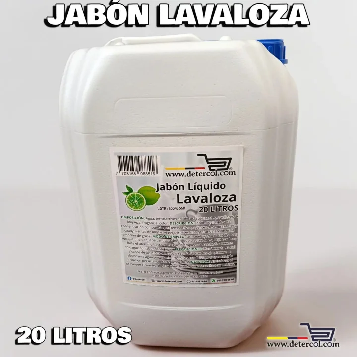 Jabón Lavaloza Limón 20L Alta Concentración Desengrasante