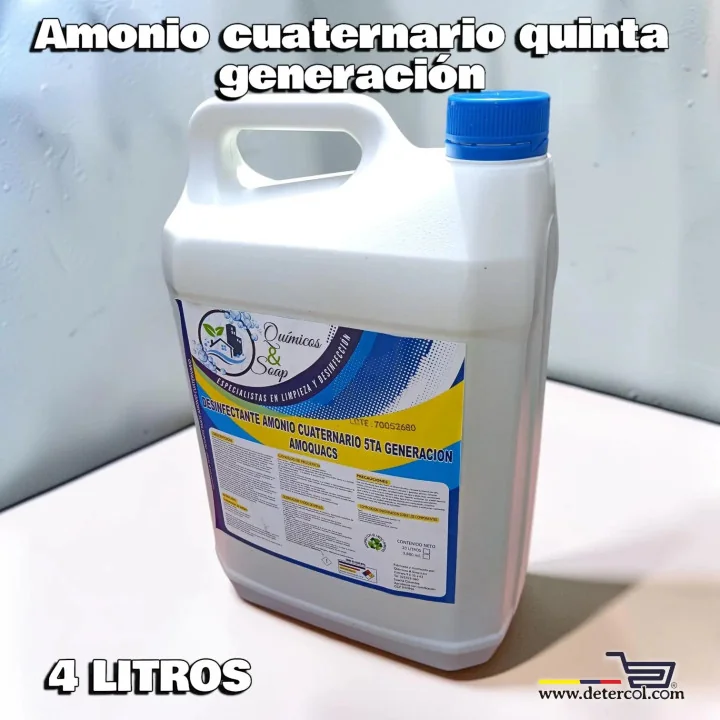 Amonio cuaternario quinta generación 4L | Desinfectante eficaz
