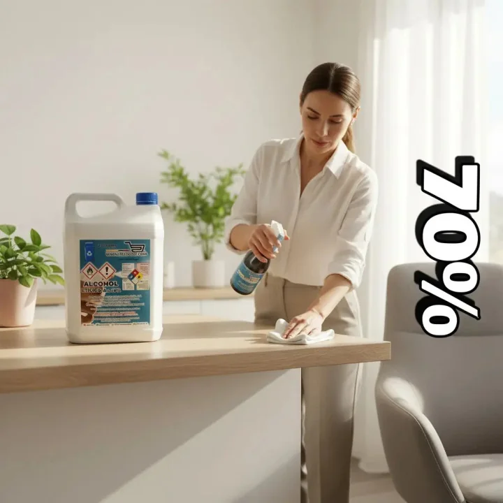 Alcohol etílico al 70% galón por 4 litros.