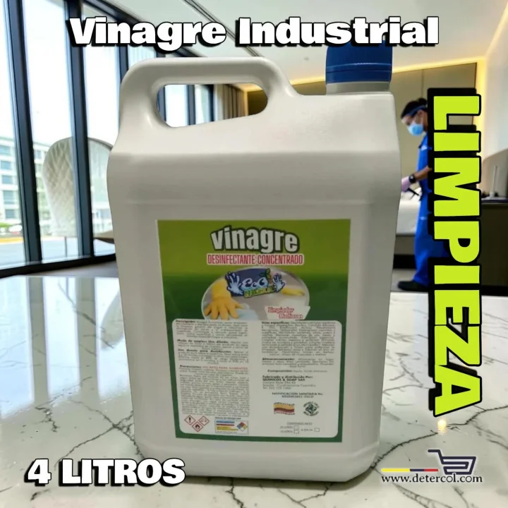 Vinagre Industrial 4L pH 2.0 | Desincrustante Ecológico | Envío Bogotá