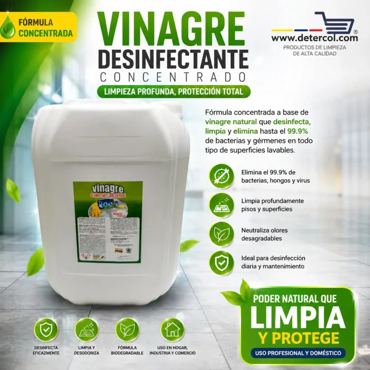 Vinagre Industrial Ácido Acético Limpieza Desinfección 20L