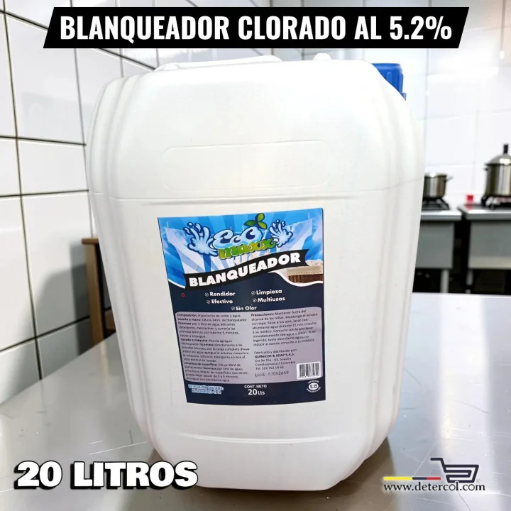 BLANQUEADOR CLORARO AL 5.2% / GARRAFA 20 LITROS