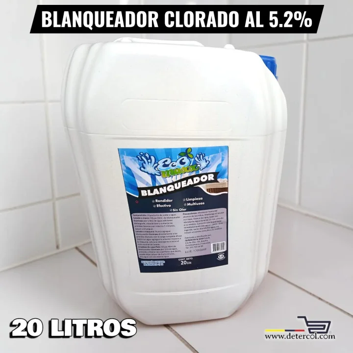 BLANQUEADOR CLORARO AL 5.2% / GARRAFA 20 LITROS
