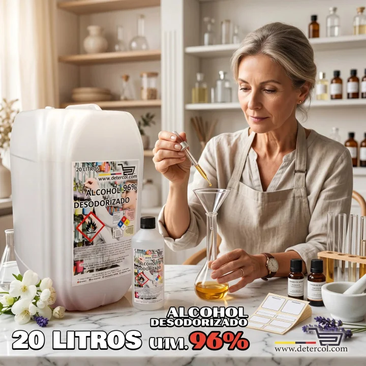 Alcohol Etílico Desodorizado 96% 20L | Uso Profesional