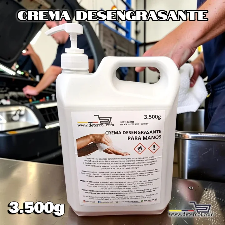 Crema Desengrasante manos 3500g | Uso con y sin Agua Eficaz