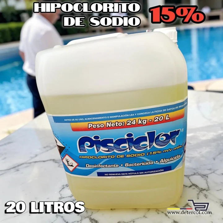 Hipoclorito de Sodio 15% 20L | Desinfectante y Blanqueador