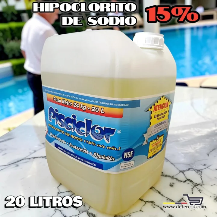 Hipoclorito de Sodio 15% 20L | Desinfectante y Blanqueador