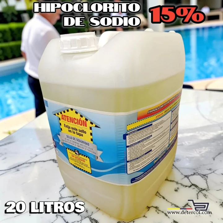 Hipoclorito de Sodio 15% 20L | Desinfectante y Blanqueador