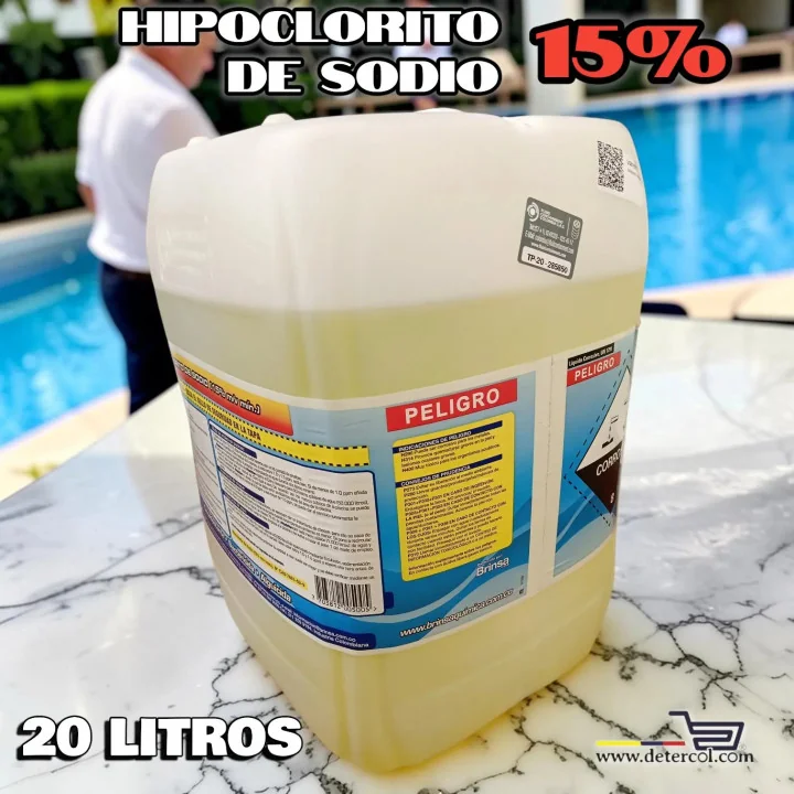 Hipoclorito de Sodio 15% 20L | Desinfectante y Blanqueador