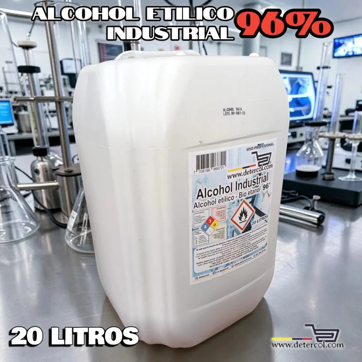 Alcohol Etílico Industrial 96% 20L | Limpieza y Chimeneas