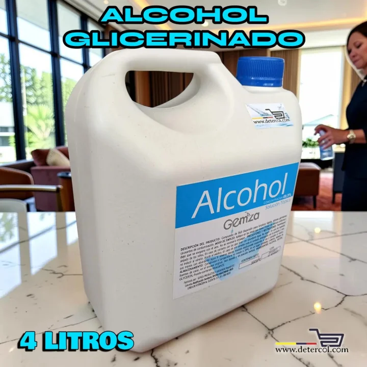Alcohol antiséptico de uso cosmético con glicerina por galón 3.8 litros