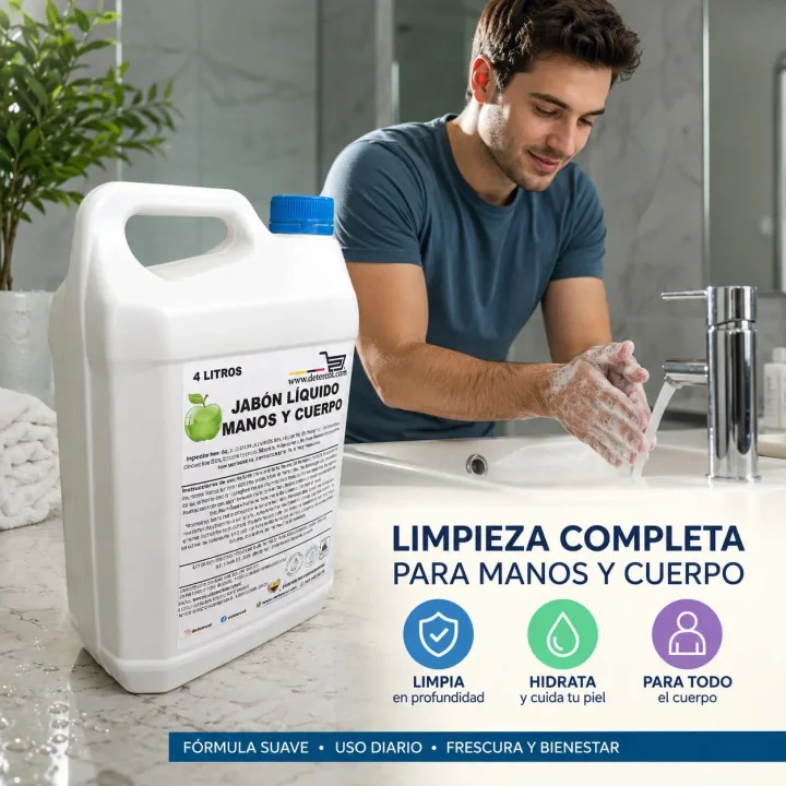 Jabón Líquido Manos y Cuerpo Galón 4L