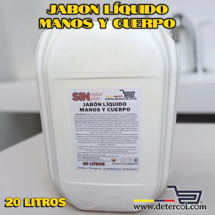 Jabón Manos y Cuerpo Neutro Sin Fragancia 20L