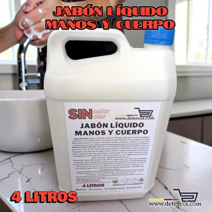 Jabón Manos y Cuerpo Neutro Sin Fragancia 4L