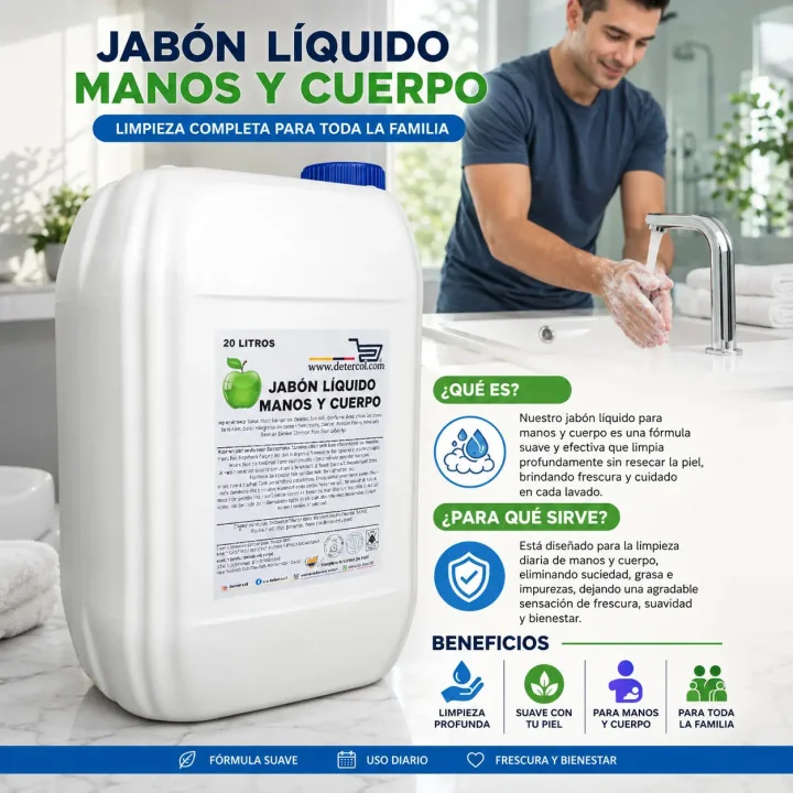 Jabón Manos y Cuerpo con Fragancia 20 Litros